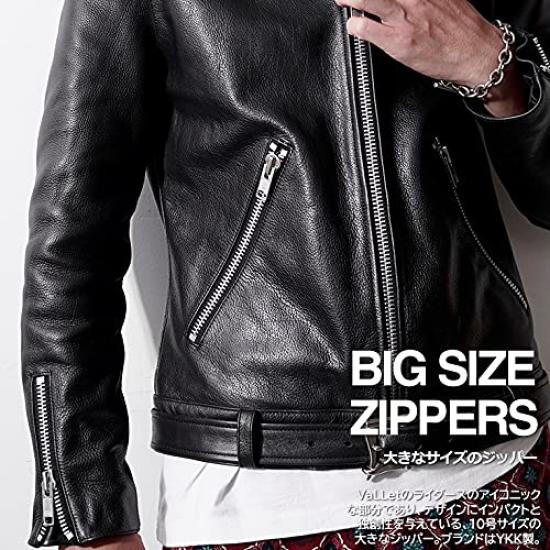 VALLET Куртка из натуральной кожи одинарная косуха VALLET01AN Размер S Черный [Liugoo Leathers] (Валетт) Мужской