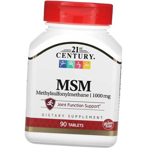 Метилсульфонилметан, MSM 1000, 21st Century 90таб (03440009)
