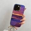Чехол для телефона "Закат на море" для iPhone 17,16,15,14,13,12,11 Plus,Pro Max,XS,Красочный Серебристо-Черный Чехол