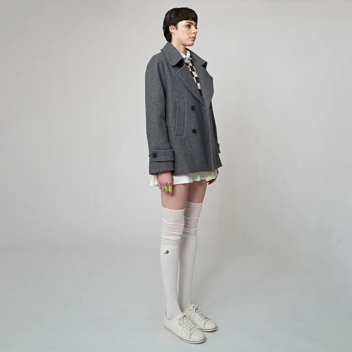 AW22AS01 Прозрачные носки до колена_Белый
