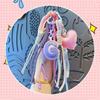 Heart-shaped Leather Key Chain Leather Exquisite Girls' Bag Accessory Light Luxury Pendant  DIY