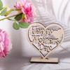 Декор для вечеринки в форме сердца Деревянные вырезы для мамы День матери Идеальный подарок Подарочный орнамент Сердце Табличка Табличка Полый орнамент