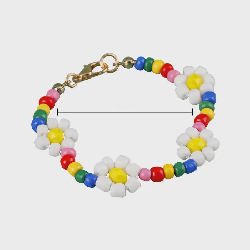 Ювелирный набор из ожерелья ручной работы «Маргаритка» и разноцветного браслета с бусинами для детей Yunyun Jewelry