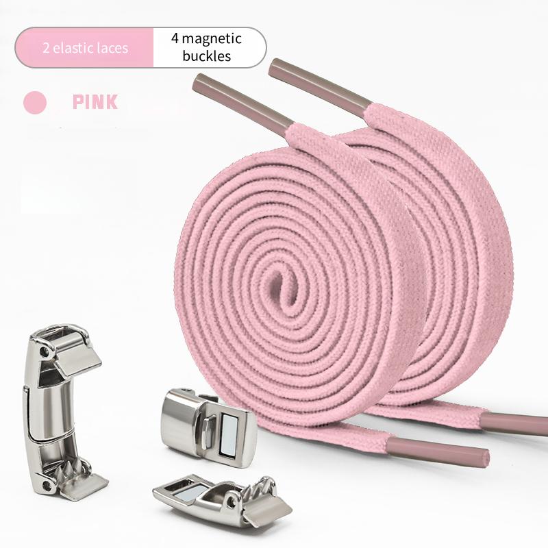 NO.8 Elastic Laces Sneakers Magnetic Lock Shoe Laces Without Ties Kids Adult 8MM Widened Flat No Tie Shoelaces for Shoes Accessories