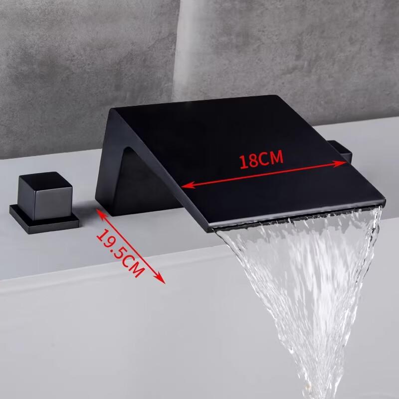 Lindong All-Copper Bathtub Edge Faucet Set