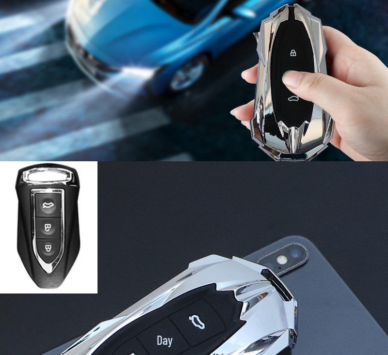 Чехол для ключа автомобиля Zotye T500: Стильный металлический корпус для ключа для моделей SR7/SR9/T700/T600 – Унисекс