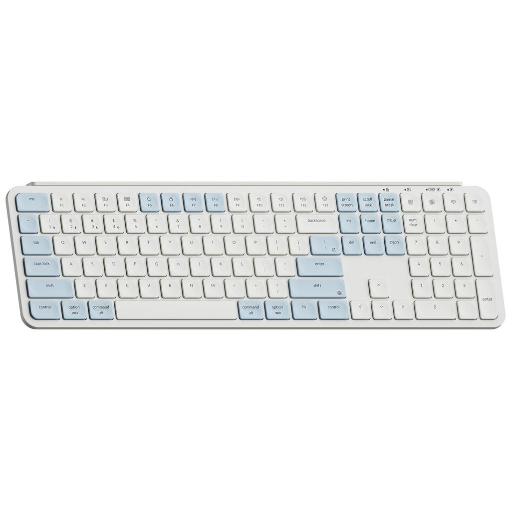 Keychron B6 Pro Wireless Full with Numeric ZMK Scissor Long Battery Compatible with and Linux US Ultra-Slim Keyboard, Size, Keypad, Customizable,