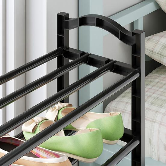 Органайзер для обуви Прочный, выдерживающий большую нагрузку, Многослойный дизайн, Прочная конструкция, Высокая устойчивость, Простая установка, Металлическая полка для обуви