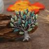 Fashion Pearl Crystal Tree Of Life Brooch Creative Plant Antique Rhinestone Gift Coat Pin Accessories