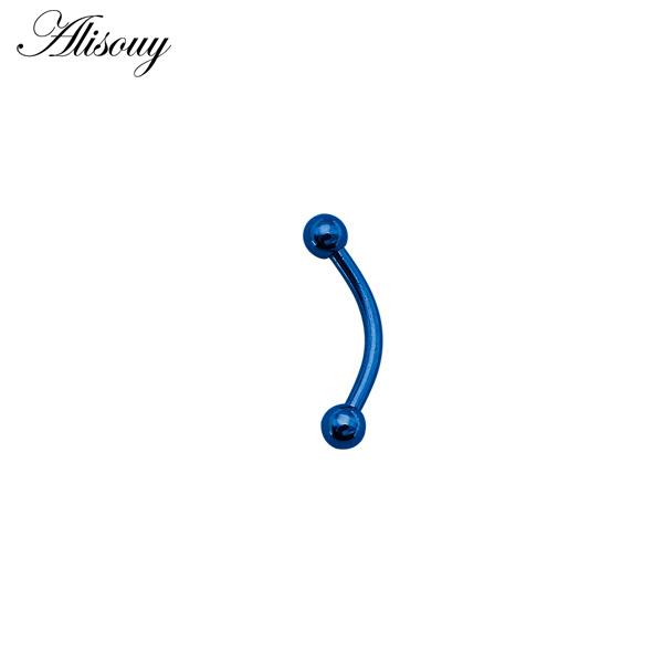 Alisouy, 1 шт., 6/8/10/12 мм, 16 г, хирургическая сталь, 3 мм, шарик для пирсинга бровей, изогнутая штанга, кольцо для губ, плотная серьга Daith Helix Rook
