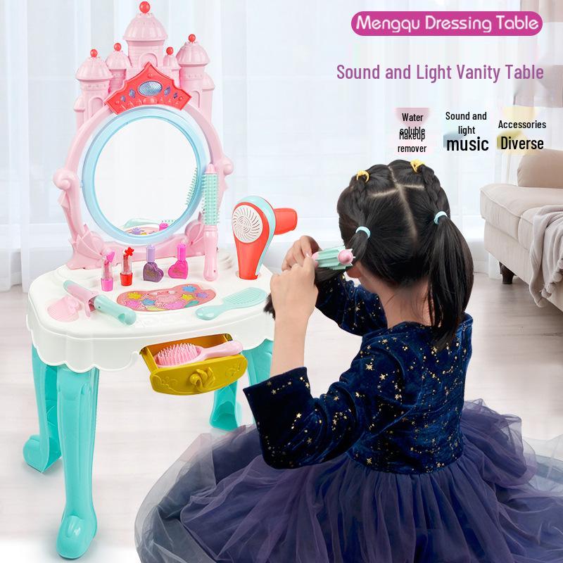 Набор туалетного столика и стула для принцессы для детей: Игровой набор для макияжа и подарок на день рождения