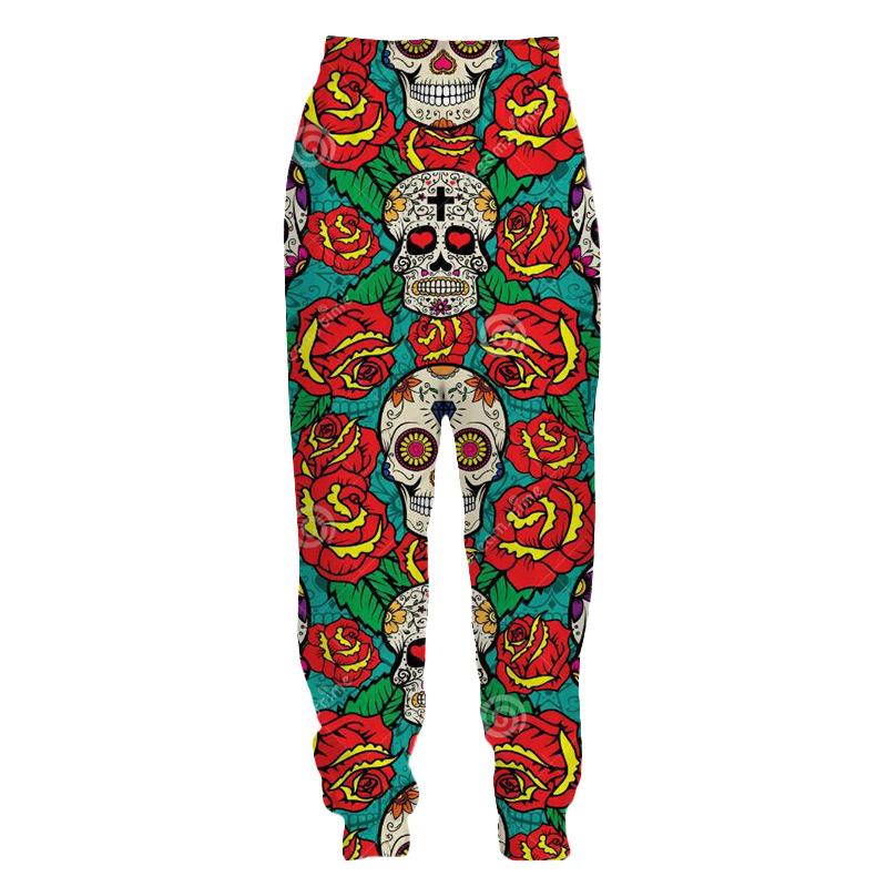 Spring Autumn Men's Pants Fashion Trousers Casual Man Sports Skull 3D Printed Streetwear Sweatpants Big Size Men Clothing S-6XL