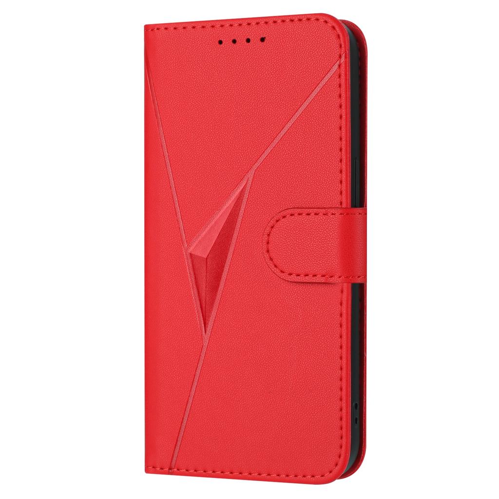 For Samsung Galaxy M16 5G/Galaxy F16 5G Case Triangle Imprint Leather Phone Cover with Lanyard