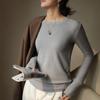 Women's Fall and Winter Round Neck Bottoming Slim Thickened Long-sleeved Tops