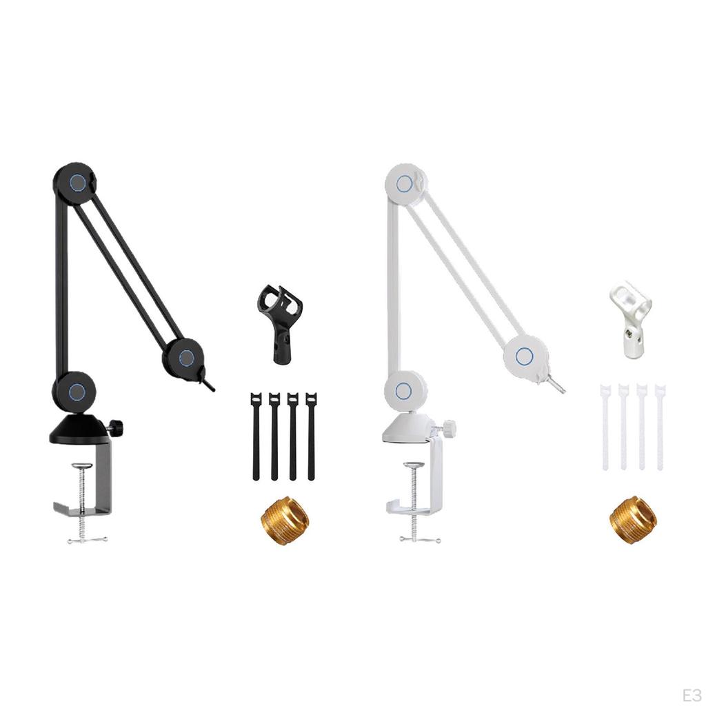 360° Rotatable Microphone Booming Arm Mic Stand Desk Mounted Clamp for