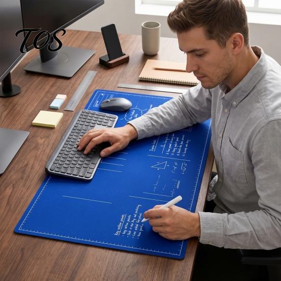 Professional Engineer Desk Pad Double-Sided Blueprint Mat, Multifunctional Washable Writing Pad, Solid Color Design Sketching And Mouse Mat for Office