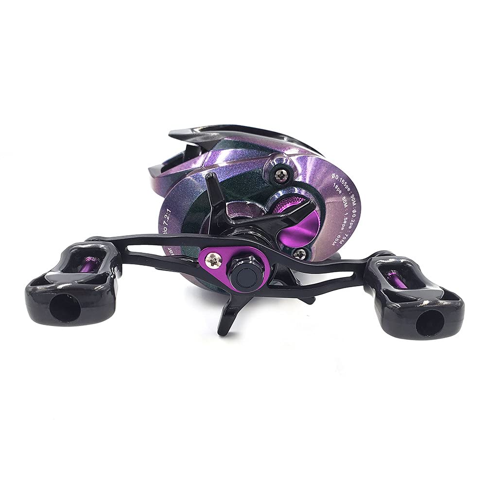 VISPREA Reel Bait Reel Ultra Lightweight Shallow Groove Spool Aluminum Alloy Spool Bait Finesse Reel For Mountain Fishing Strong Magnetic Brake YU191