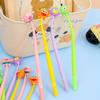 10pcs 0.5mm Cartoon Clown Monster Silicone Neutral Pen Cute Fruit Soft Glue Shake Pen Exam Signature Brushing Pen