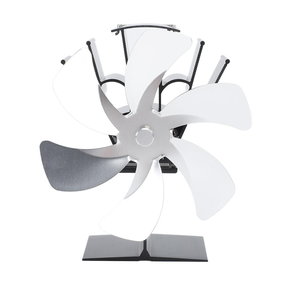 Вертикальный вентилятор для плиты с 6 лопастями, тепловой вентилятор с быстрой циркуляцией тепла, дизайн ручки для плиты