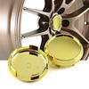 Gold Wheel Center Caps, 67.5mm and 62mm, Set of 4