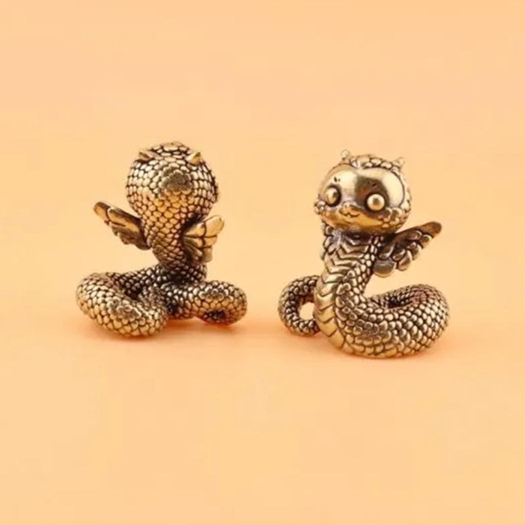 Brass Snake Year Fun Cute Snake Desktop Ornaments