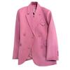 Женский розовый приталенный блейзер - Свободный крой, Омолаживающий фасон для весны и осени