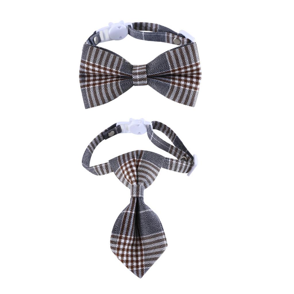 Рождественский ошейник для питомцев для кошек собак клетчатый галстук-бабочка фестивальная вечеринка галстук для питомца аксессуары для костюма отрывной кошачий ошейник 2 шт.