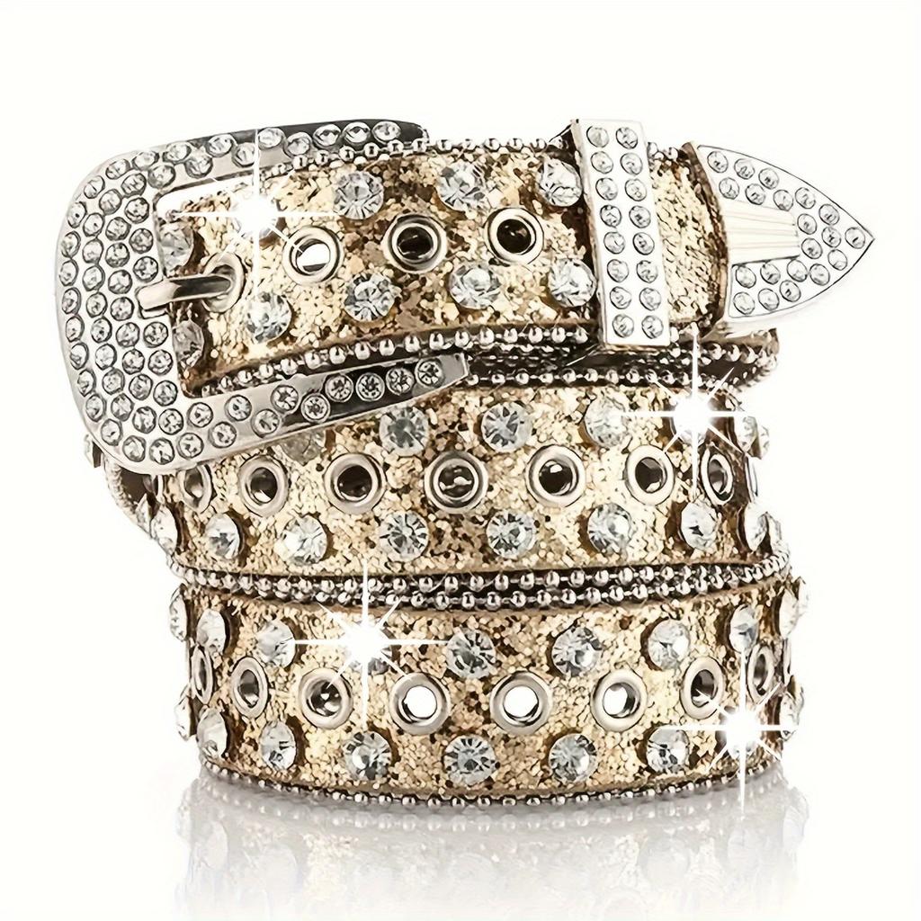 Ремни в стиле хип-хоп со стразами Y2K, модные однотонные блестящие ремни из искусственной кожи, ковбойские джинсы для девушек, ремень для женщин и девочек