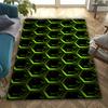 Fluorescent Green Crystal Geometric Future Carpet Living Room Bedroom Entrance Door Mat , Sofa, Home Decor Mat, Picnic Rug Gift