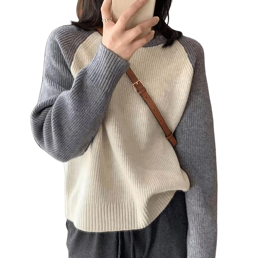 Vincent house Knit Sweater with Switch Loose Long Solid Perfect for Women's Pattern, Fit, Sleeves, Soft, Cute, Stylish, Slimming, Color, Commuting,