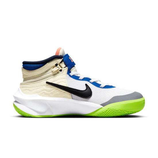 Nike Team Hustle D10 FlyEase Low Белый Мультиколор - FB1395-101