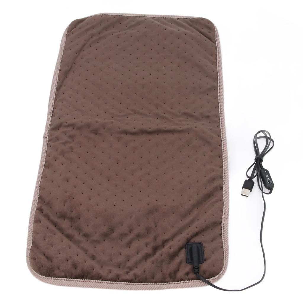 USB Heating Pad Portable 5V Electric Heated Blanket Pad with 3 Heat Settings 5 Foot Cord for Neck Shoulders Back Legs
