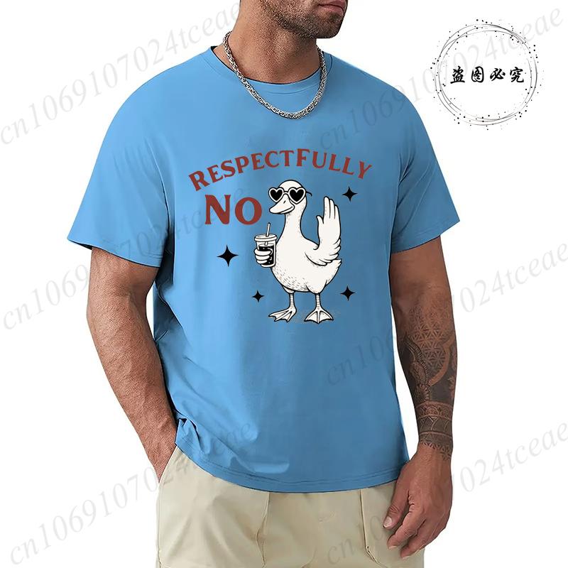 Summer Men's Tee T-shirt with Today I'm A Serious Goose Print T-Shirts Clothing Funny Sarcastic Tops Tees Daily Weekend Gifting