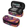 Pen Case Multi Compartment 300D Polyester Easy Open Zipper with Main Compartment Mesh Pocket and Pen Slots for School and Study