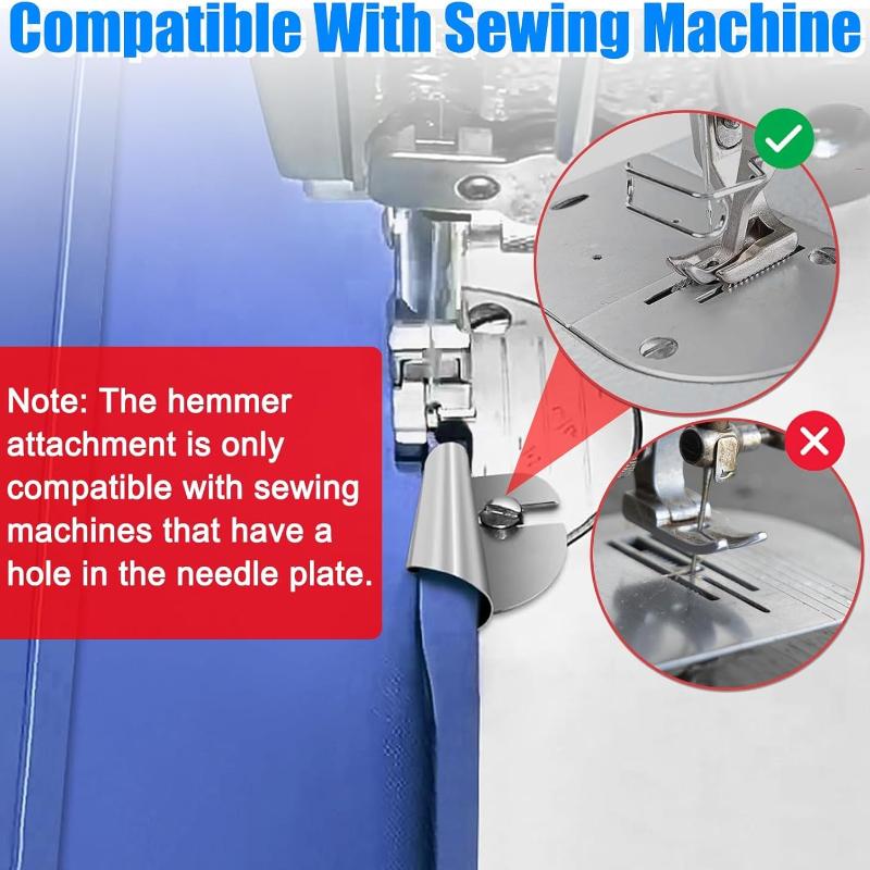 Универсальная швейная лапка для подгибки 4 шт., лапка для подгибки 7/8/9/10 мм шириной, лапка для подгибки валиком, лапка для швейной машины, подгибка для дома и промышленности