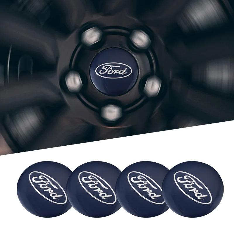 Новая наклейка на автомобиль 2026 г. 4 шт. Колпачок ступицы колеса Ford Значок Шильдик Наклейка Автоаксессуары Для Ford Focus Fiesta C-Max ST Mo