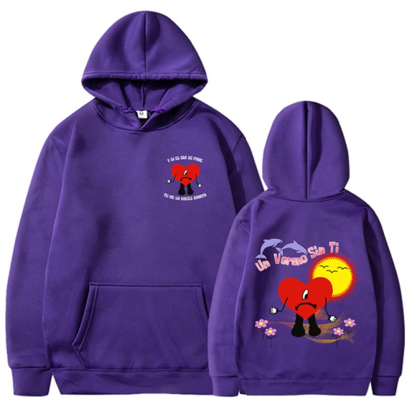 Модная новая толстовка с принтом Bad Bunny, унисекс, уличная спортивная толстовка в стиле хип-хоп, высокое качество, хит продаж, топ 2023
