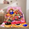 Nami Luffy Zoro Sanji Flannel Lightweight Blanket Home Decor Sofa Bed Travel Cover Family Gift For All-Season LXR152