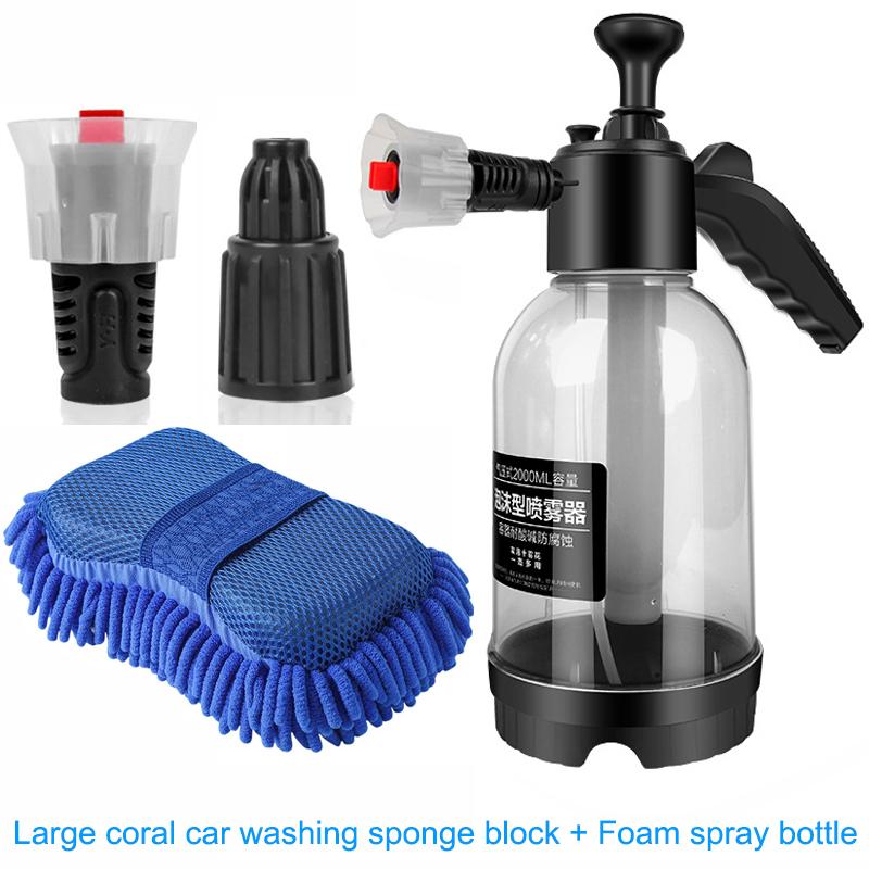 Автомобильный пенный распылитель высокого/воздушного давления, ручной насос, пенный распылитель, пневматическая бутылка для мойки автомобиля, 2 л, пенный горшок для снега, аксессуар для чистки