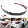 Universal 1.2M Black Soft Car Rear Roof Trunk Spoiler Rear Wing Lip Trim Sticker