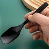 ZISIZ Disposable Long-Handle Black Spoons