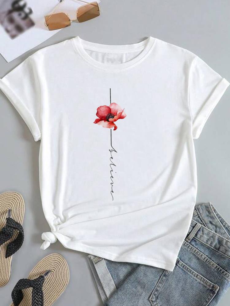 (Азиатский размер) Женская модная футболка с коротким рукавом в стиле 90-х годов, одежда с принтом, женская повседневная футболка, женские футболки с графикой