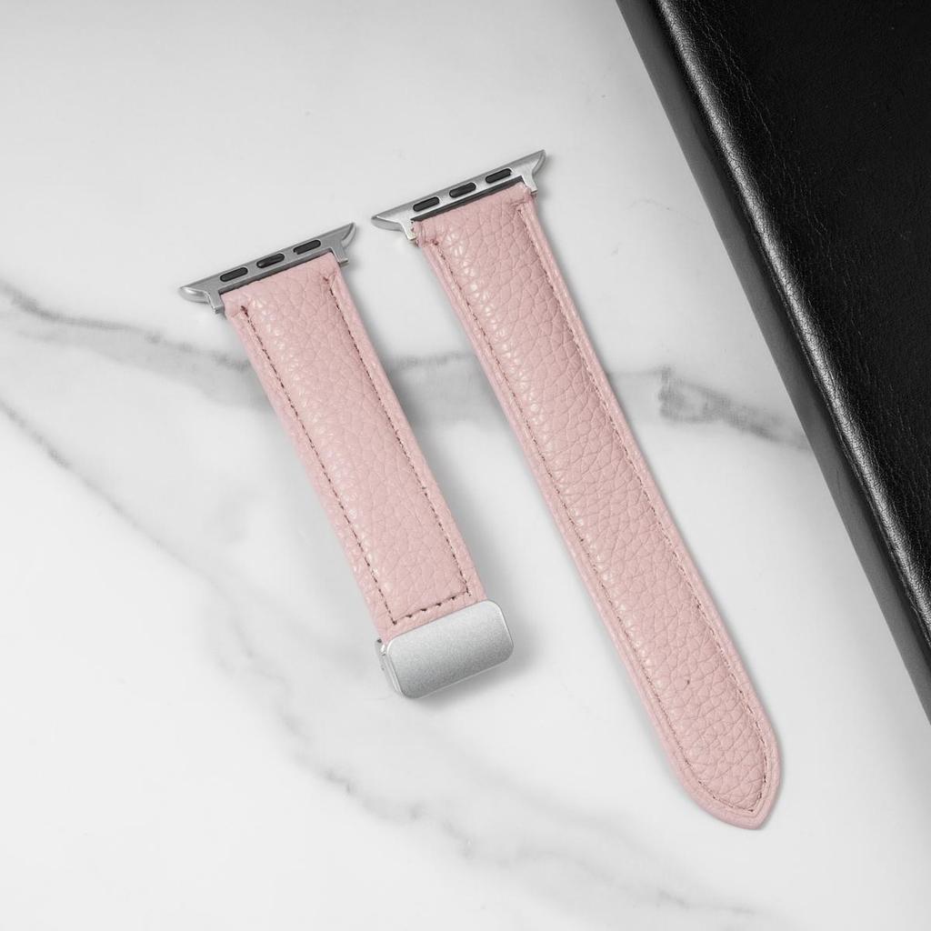 Магнитный кожаный ремешок для Apple Watch 10 ремешок 46 мм 42 мм 44 мм 45 мм 49 мм 40 41 мм Браслет correa iWatch Series ultra 5 6 se 7 8 9