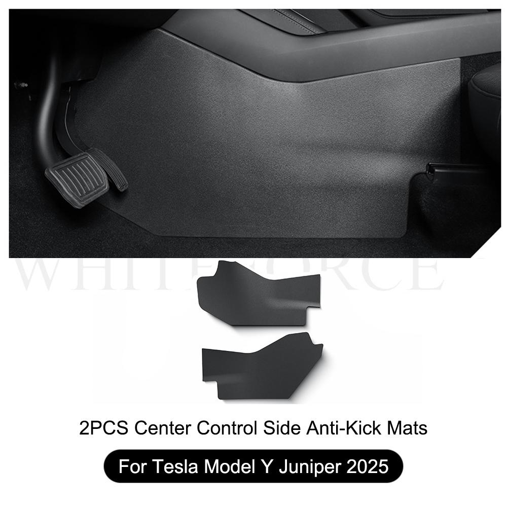 For Tesla Model Y Juniper Center Console Side Anti Kick Mats Model Y 2025 Full Cover Pad Rear Seat Kick Protection Mat TPE Cover