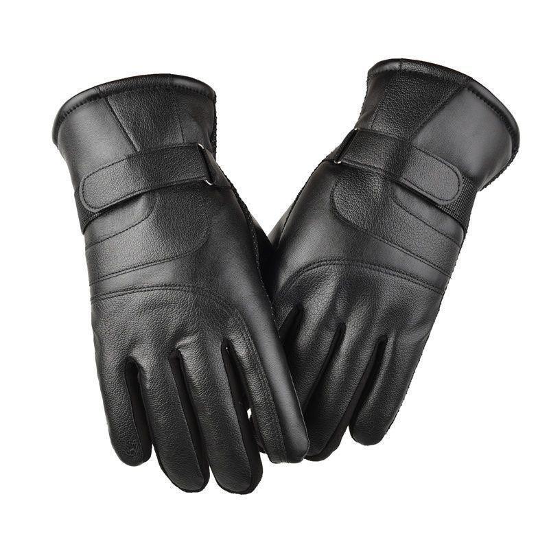 Men's Winter Touch Screen Gloves: Velvet-Lined, Thick, Waterproof, Windproof for Motorcycle Riding, Outdoor Skiing, and Cold Weather.