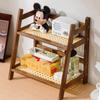 Настольный органайзер 2 яруса Держатель для кофейных чашек Многоцелевая бамбуковая полка для хранения Для квартиры EL Туалетный столик Кухня