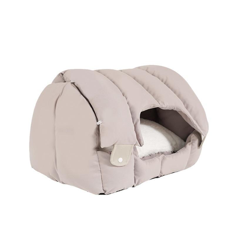 Двойное арочное гнездо для кошек, полностью закрытое теплое гнездо для кошек, мягкий и удобный диван-гнездо для домашних животных, универсальное гнездо для кошек и собак