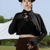 Solid Color Ice Silk Cape Sunshade Cloak Sun Protection Clothing  Short Jacket