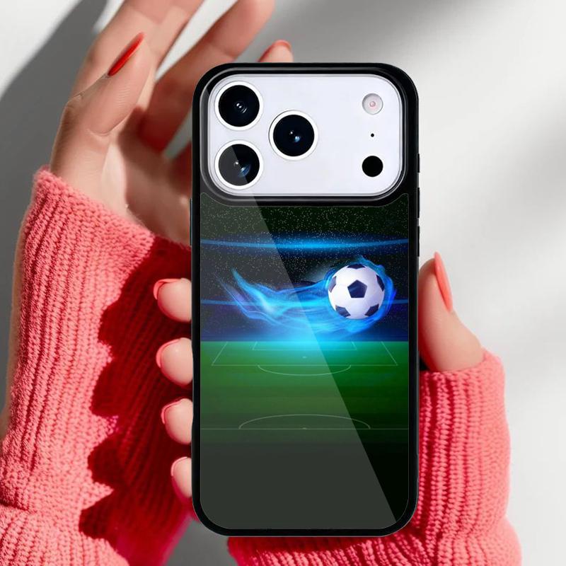 Ball Fire Football Phone Case for iPhone 17 16 15 14 13 Pro Max Back Cover for 12 11 Pro Coque