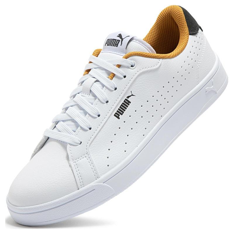 PUMA Unisex White Grey Grounded Perf Low Top Sneakers 398418-01